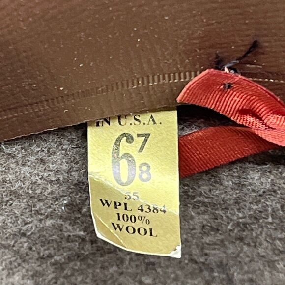 Bianchi Wool Fedora Hat Unisex Men Women Brown Vintage Made in the USA 6 7/8 55 main image 15